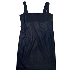 Strenesse Gabriele Strehle Germany black mini dress virgin wool designer size 12